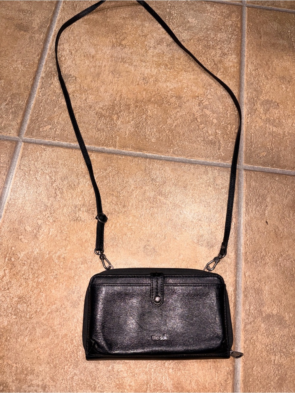 The Sak Black Crossbody Wallet Purse